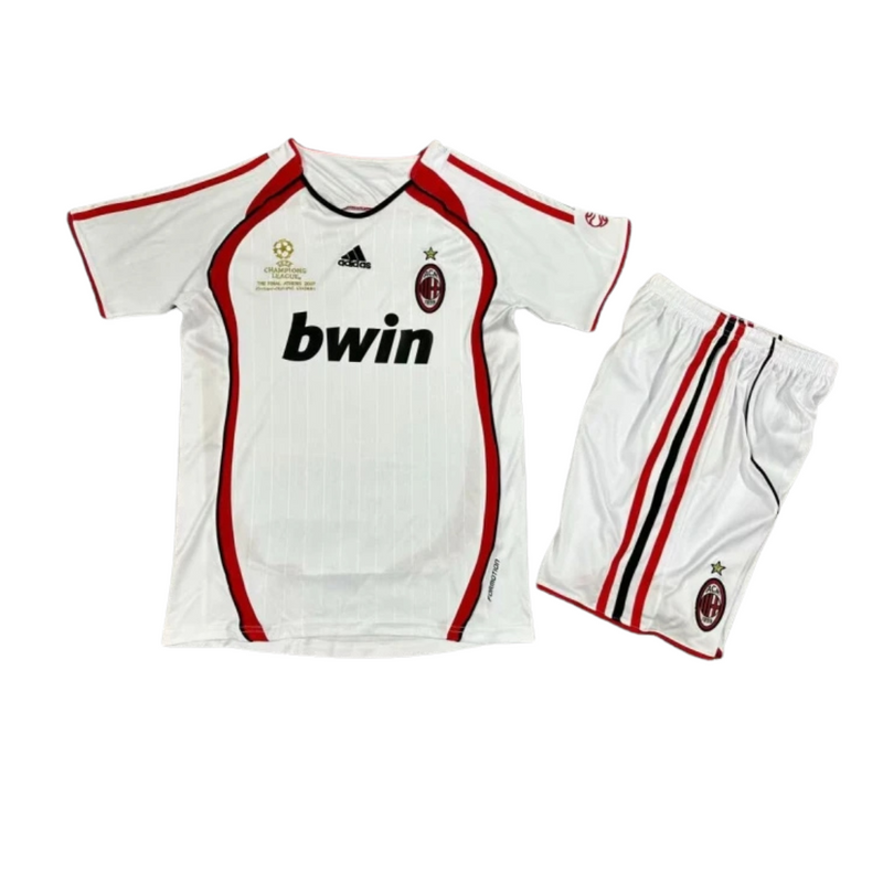 T-shirt and Shorts per Kind AC MILAN Away Retro 06/07