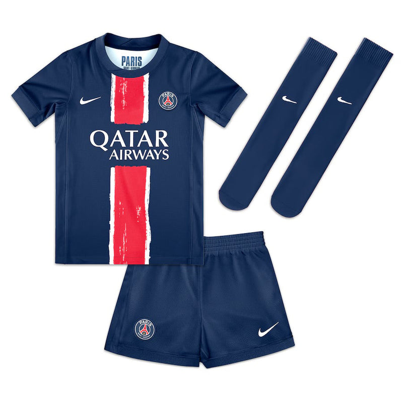 T-shirt and Shorts per Kind PSG Home 24/25 -Sokken