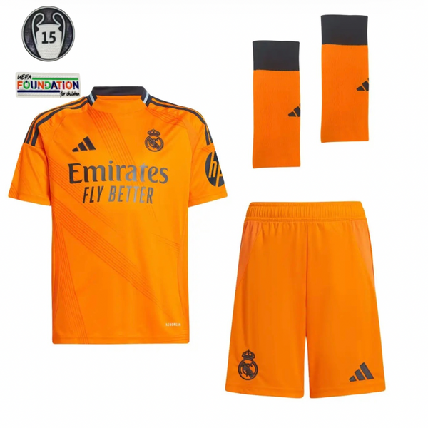 T-shirt and Shorts Kind Real Madrid Away 24/25 -Patch UCL and Calzini