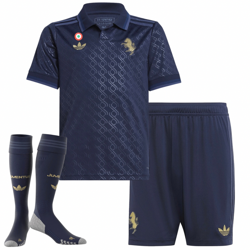 T-shirt and Shorts per Kind Juventus Third 24/25 -Sokken