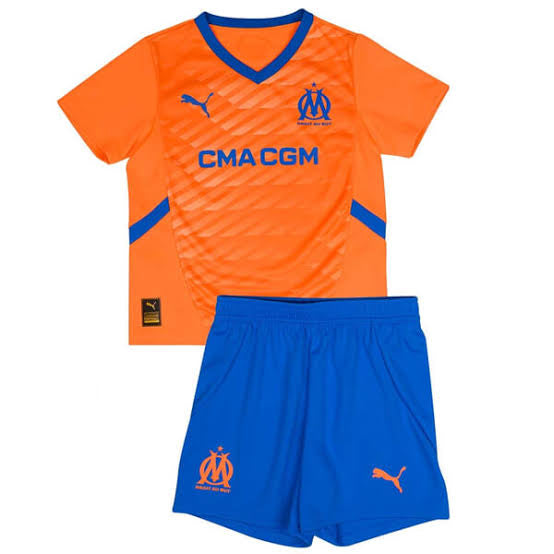 T-shirt and Shorts per Kind Olympique de Marseille Third 24/25