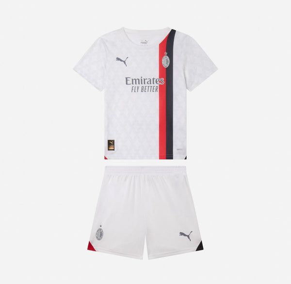 T-shirt and Shorts per Kind AC MILAN Away 23-24