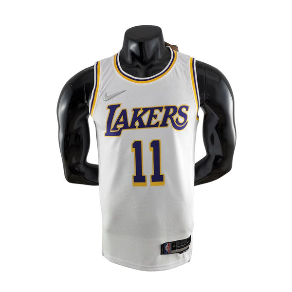 75 ° anniversario IRVING # 11 Los Angeles Lakers Shirt bianca NBA