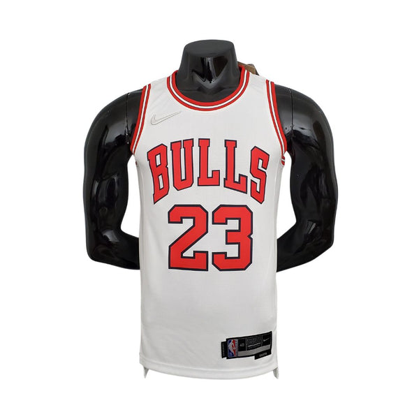 Shirt NBA Jordan #23 Chicago Bulls bianca per il 75° anniversario