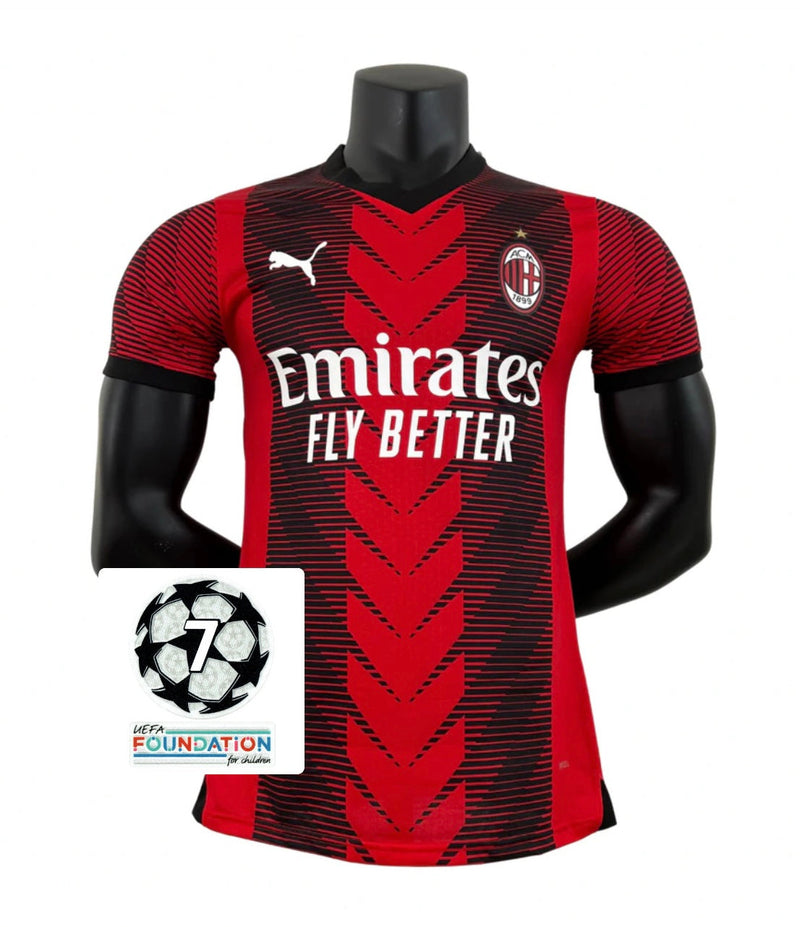 Shirt home AC Milan versione giocatore 23/24 -Patch UCL