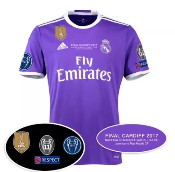 SHIRT REAL MADRID Retro FINALE CHAMPIONS LEAGUE 2017 -patch