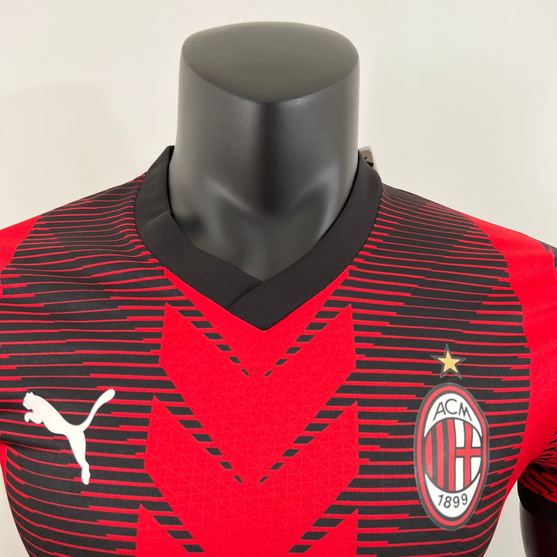 Shirt home AC Milan versione giocatore 23/24 -Patch UCL