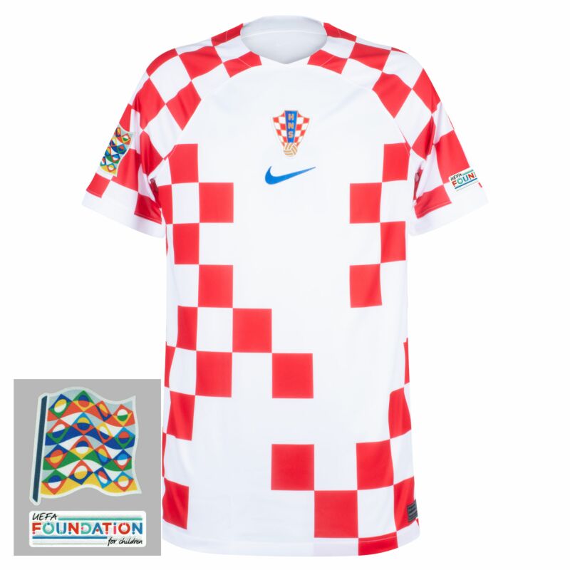 Shirt Home Croatia 2022-2023 incl. Patch della Nations League and della Fondazione