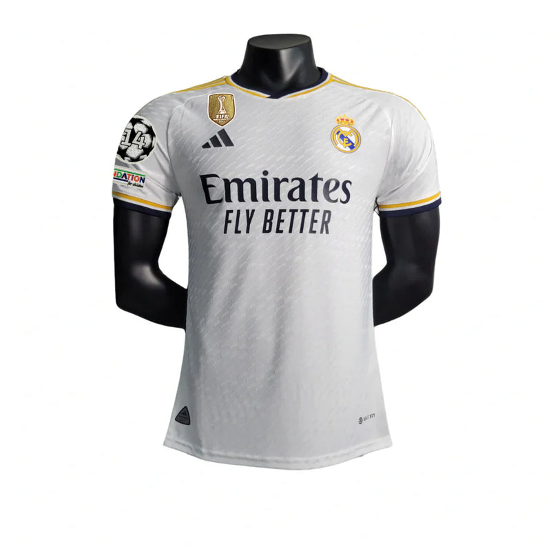 Real Madrid Home Shirt White Men's 23/24 Player - with CWC and UCL patch