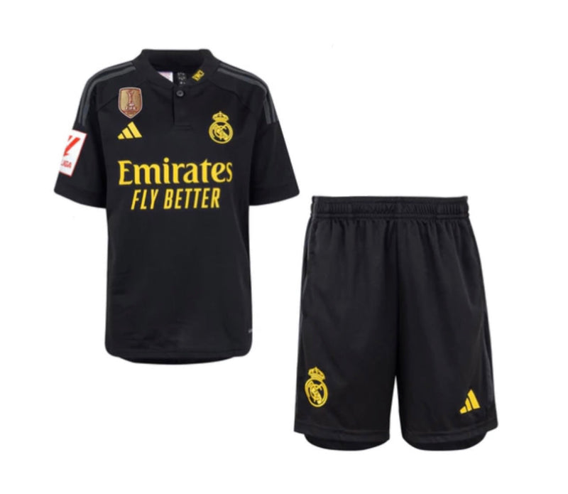 T-shirt and Shorts Kind Real Madrid Third 23/24 - Patch La Liga + CWC