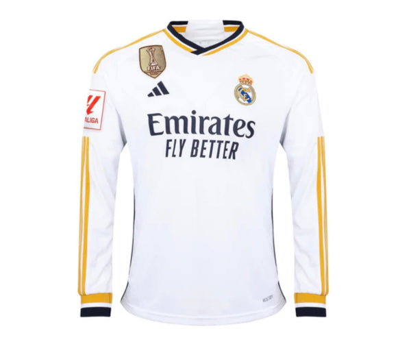 Shirt Manica Lunga Real Madrid l 23/24 - Bianco - Patch La Liga + CWC